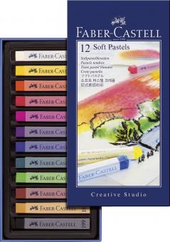 Faber-Castell Creative Studio Softpastellkreide, 12 Farben 
