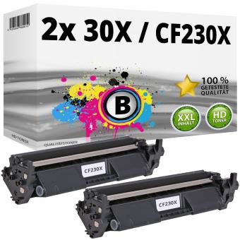 2x Alternativ HP Toner 30X / CF230X Schwarz 