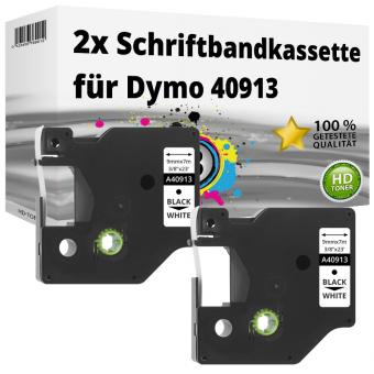 2x Alternativ Dymo D1 Etiketten Label Cassette 40913 9mm x 7m 