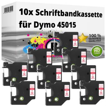 10x Alternativ Dymo D1 Etiketten Label Cassette 45015 12mm x 7m 