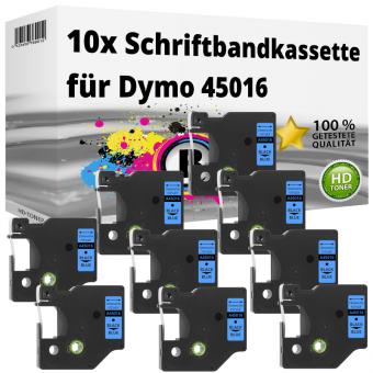 10x Alternativ Dymo D1 Etiketten Label Cassette 45016 12mm x 7m 
