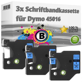 3x Alternativ Dymo D1 Etiketten Label Cassette 45016 12 mm x 7 m 