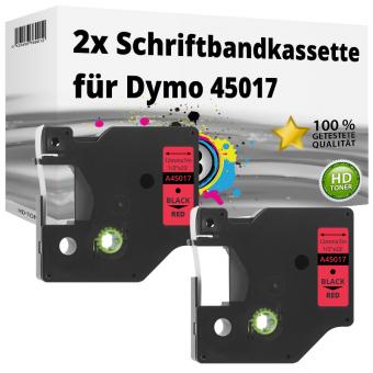 2x Alternativ Dymo D1 Etiketten Label Cassette 45017 12mm x 7m 