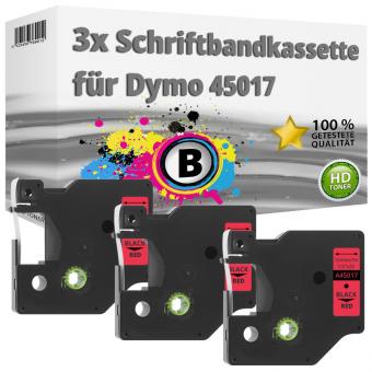 3x Alternativ Dymo D1 Etiketten Label Cassette 45017 12 mm x 7 m 