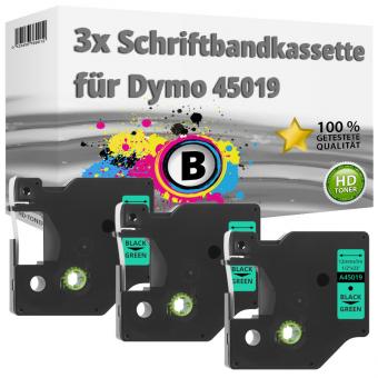 3x Alternativ Dymo D1 Etiketten Label Cassette 45019 12 mm x 7 m 