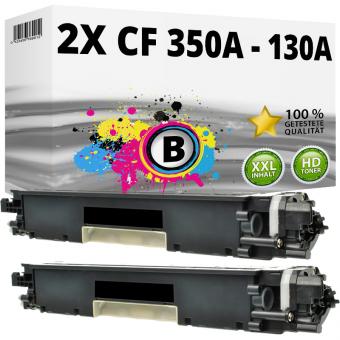 Set 2x Alternativ HP Toner CF350A / 130A Schwarz 