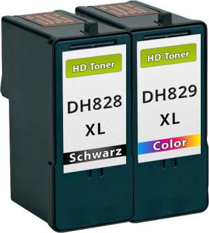 Alternativ Patronen Dell CH884/DH829 Farbe + CH883/DH828  Black 