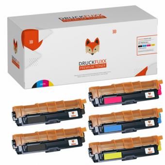 Druckfuxx Premium Toner Multipack Set 5 Toner für Brother TN-241 TN-245 