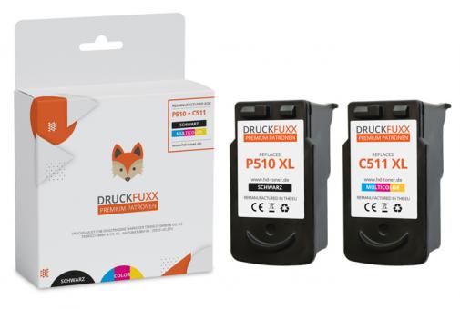 Druckfuxx Premium Patronen für Canon PG-510 CL-511 XL Set 