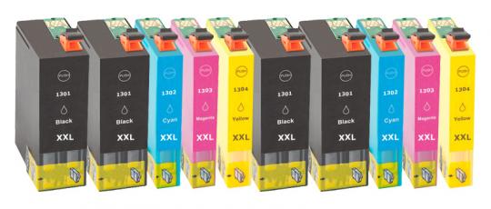 XXL 10x Alternativ Druckerpatronen Epson T1301 T1302 T1303 T1304 