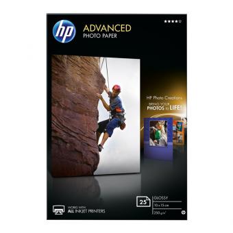 HP Fotopapier 10 x 15 / Q8692A - glänzend - 250 g/m² - 25 Blatt 