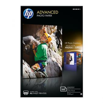 HP Fotopapier 10 x 15 / Q8692A - glänzend - 250 g/m² - 100 Blatt 