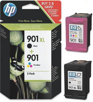 Original HP Patronen 901XL Black + 901 Color Multipack 