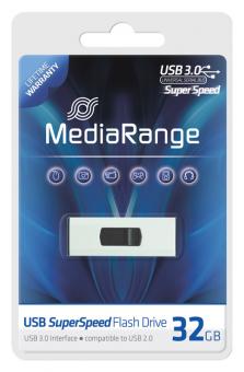 MediaRange USB Stick 3.0 32 GB Silber 
