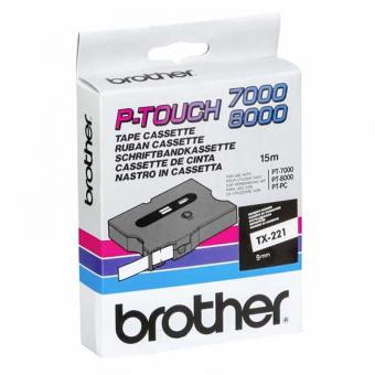 Original Brother Schriftbandkassette TX-221 9 mm 