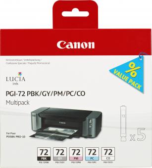 Original Canon Patronen PGI-72 6402B009 PBK/GY/PM/PC/CO Set 