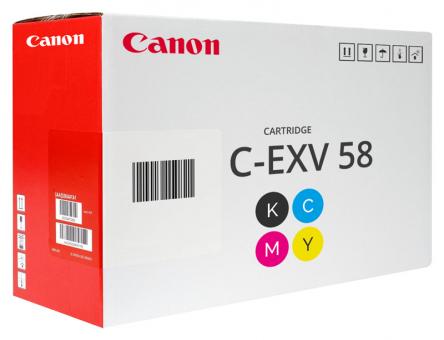 Set 4x Original Canon Toner C-EXV 58 Mehrfarbig 