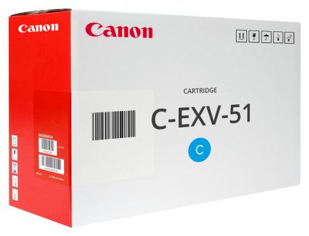 Original Canon Toner C-EXV 51 L C 0485C002 Cyan 