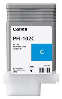 Original Canon Tintenpatrone PFI-102C / 0896B001 Cyan 