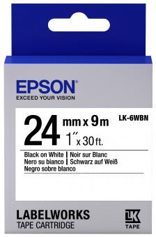 Original Epson Schriftbandkassette LK-6WBN 