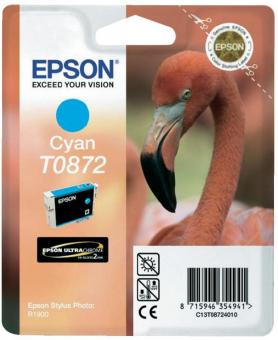 Original Epson Patronen T0872 (Flamingo) Cyan 