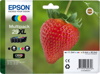 Original Epson Patronen 29 XL T2996 (Erdbeere) Mehrfarbig Set 