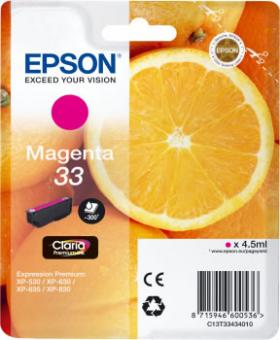 Original EpsonPatronen 33 (Orange) T3343 Magenta 