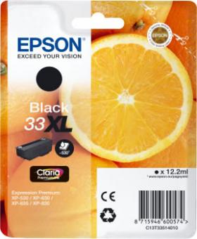 Original Epson Patronen 33 XL (Orange) T3351 Schwarz 