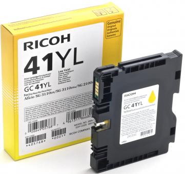 Original Ricoh Patronen GC 41YL 405768 Gelb / Yellow 