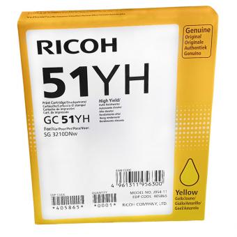 Original Ricoh Patronen GC-51 YH / 405865 Gelb 